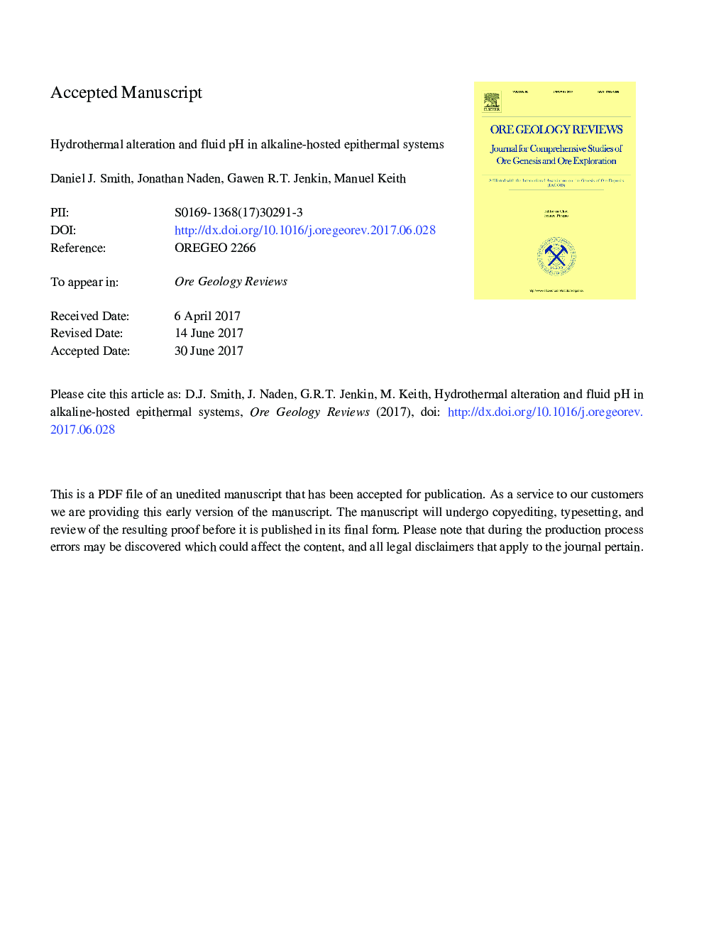 Hydrothermal alteration and fluid pH in alkaline-hosted epithermal systems