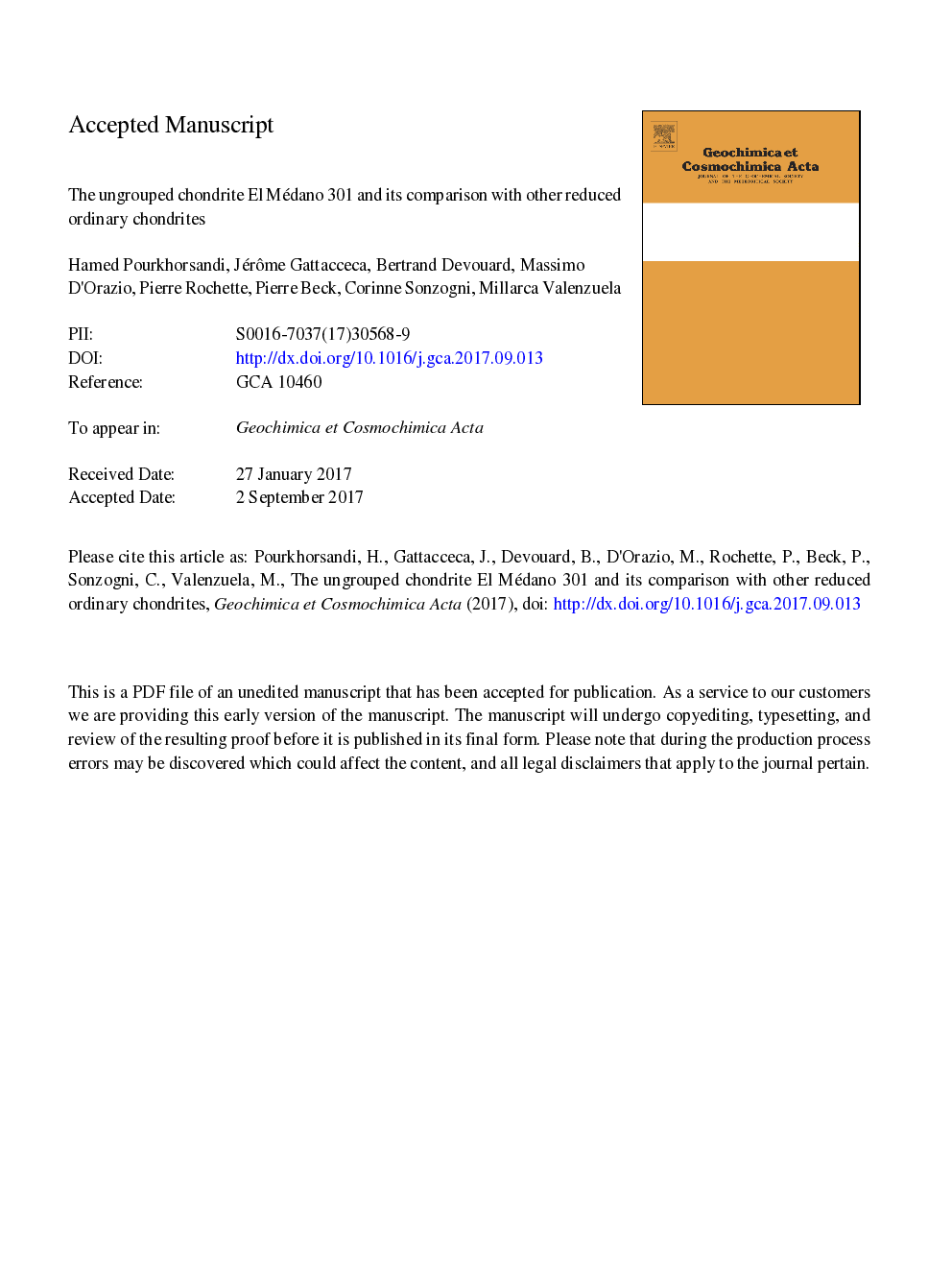 The ungrouped chondrite El Médano 301 and its comparison with other reduced ordinary chondrites