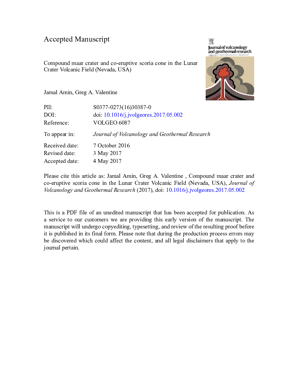 مخروط سیلندر مور و مخروطی اسکوریا فوران کننده در میدان آتشفشانی دهانه قمری (نوادا، ایالات متحده آمریکا)
