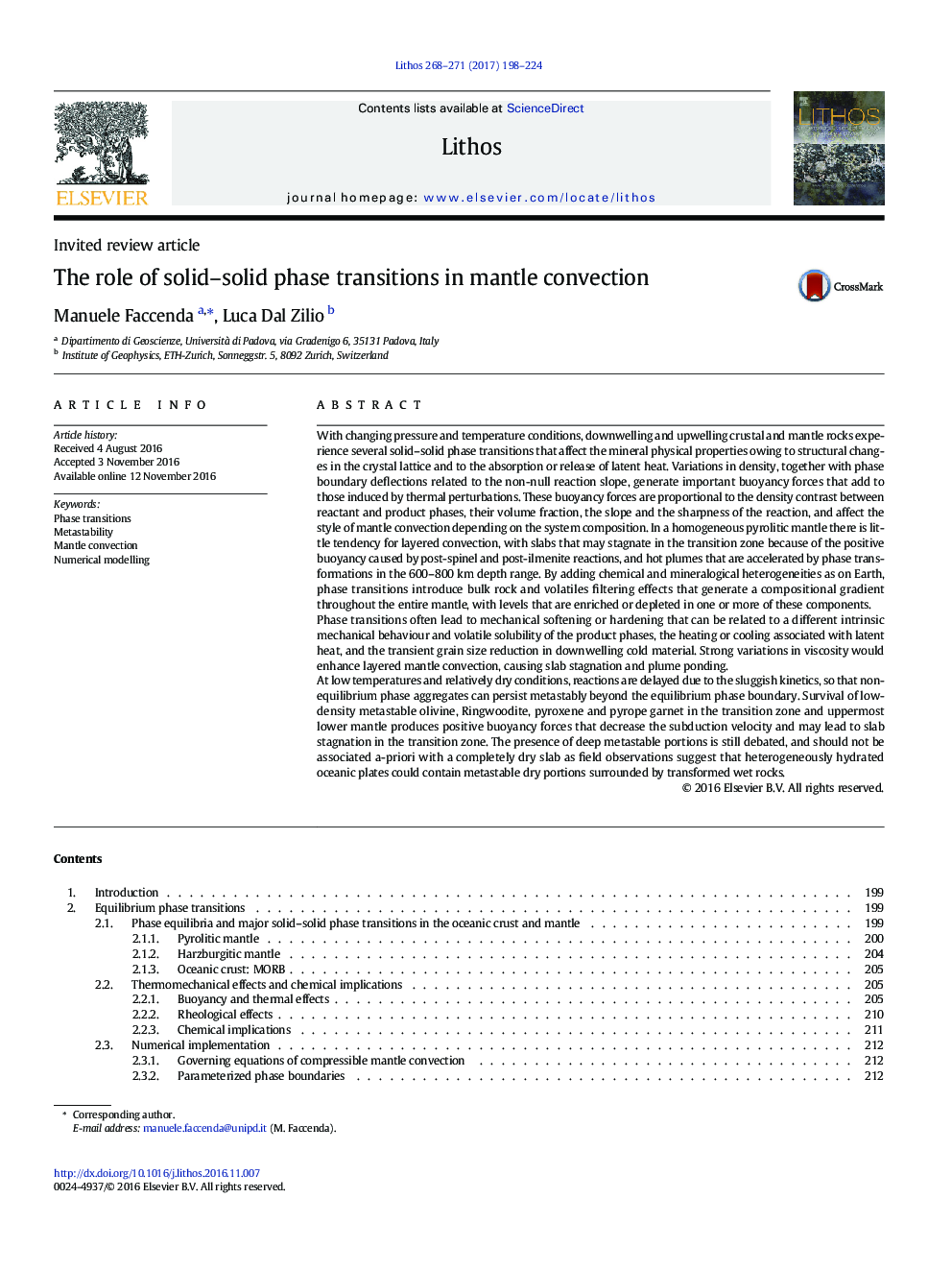 The role of solid-solid phase transitions in mantle convection