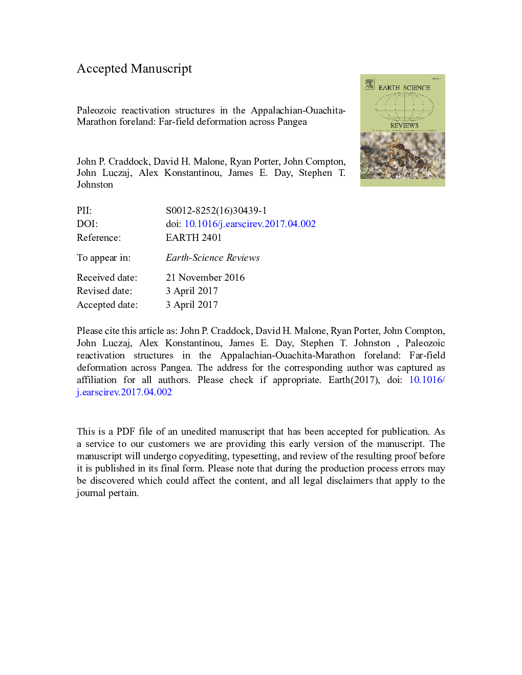 Paleozoic reactivation structures in the Appalachian-Ouachita-Marathon foreland: Far-field deformation across Pangea