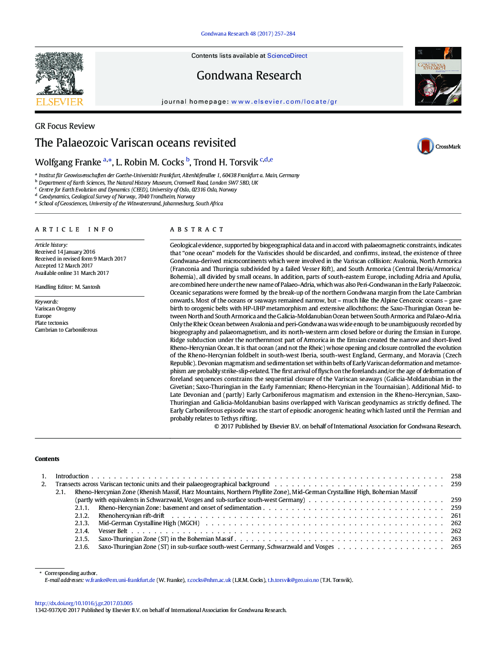 The Palaeozoic Variscan oceans revisited