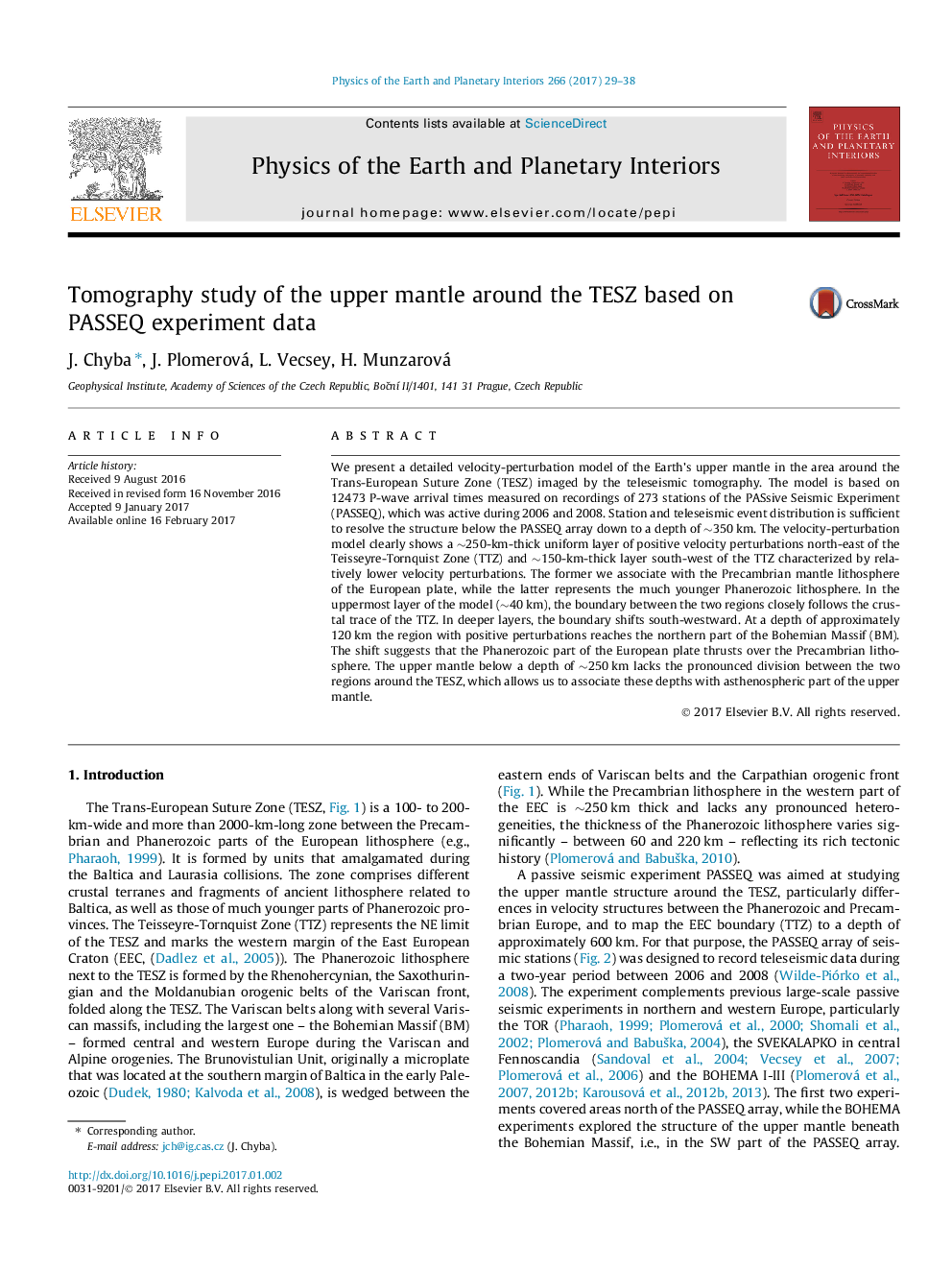 Tomography study of the upper mantle around the TESZ based on PASSEQ experiment data