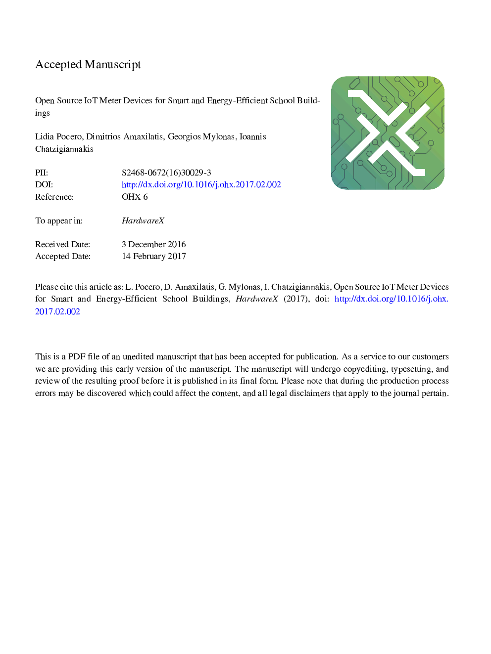 عکس صفحه اول مقاله: Open source IoT meter devices for smart and energy-efficient school buildings Open source IoT meter devices for smart and energy-efficient school buildings