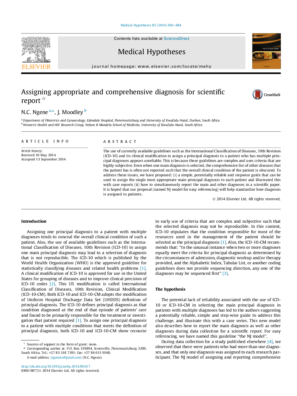 Assigning appropriate and comprehensive diagnosis for scientific report