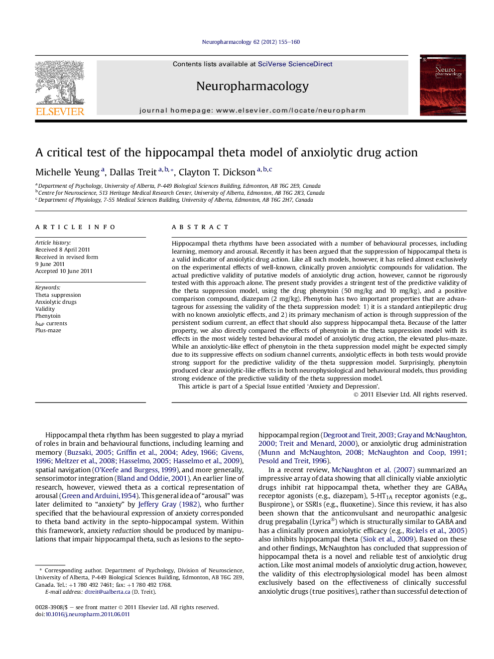 A critical test of the hippocampal theta model of anxiolytic drug action