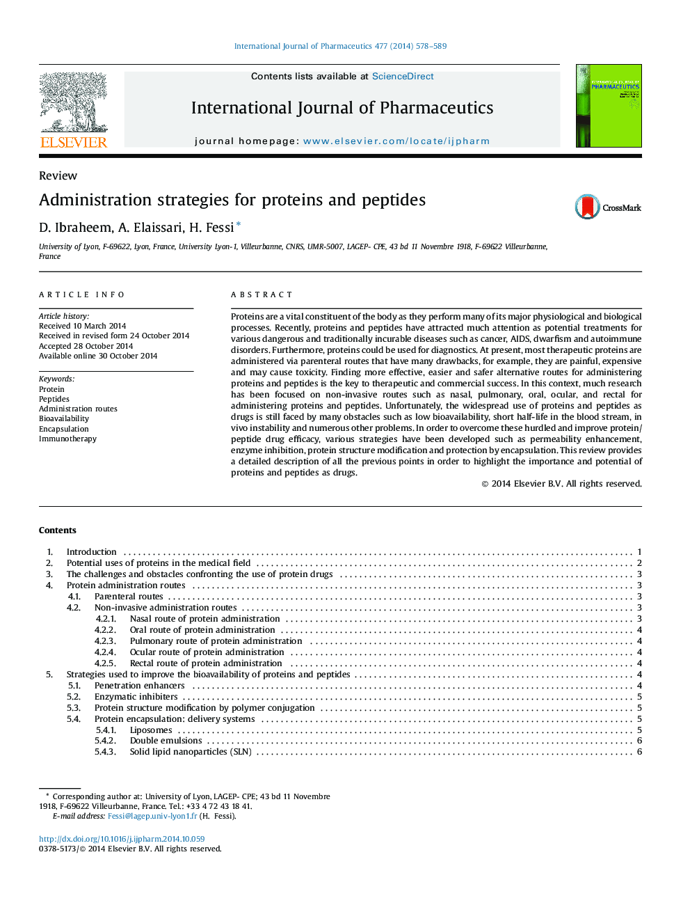 ReviewAdministration strategies for proteins and peptides