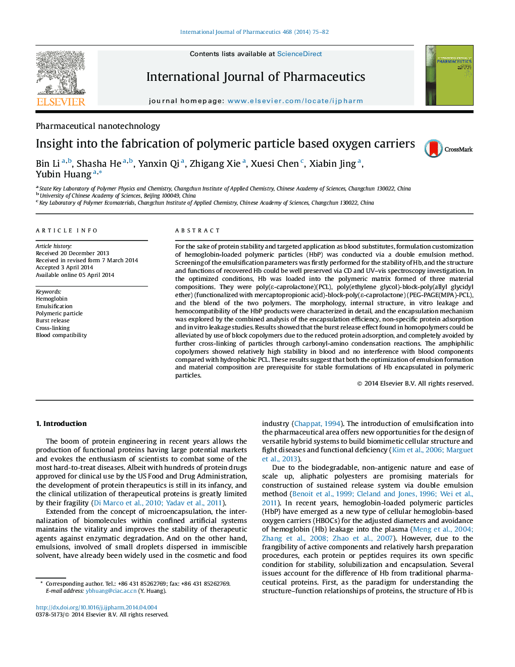 Insight into the fabrication of polymeric particle based oxygen carriers