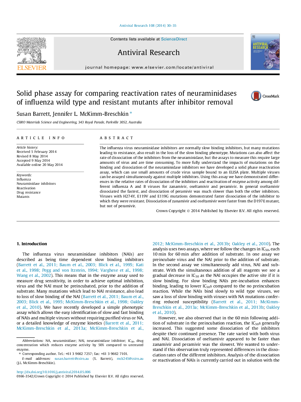 Solid phase assay for comparing reactivation rates of neuraminidases of influenza wild type and resistant mutants after inhibitor removal