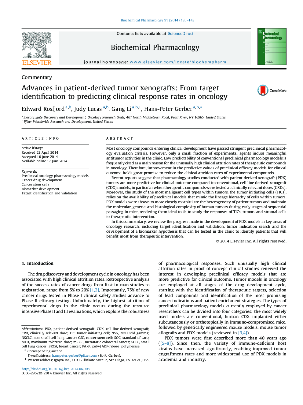 Advances in patient-derived tumor xenografts: From target identification to predicting clinical response rates in oncology