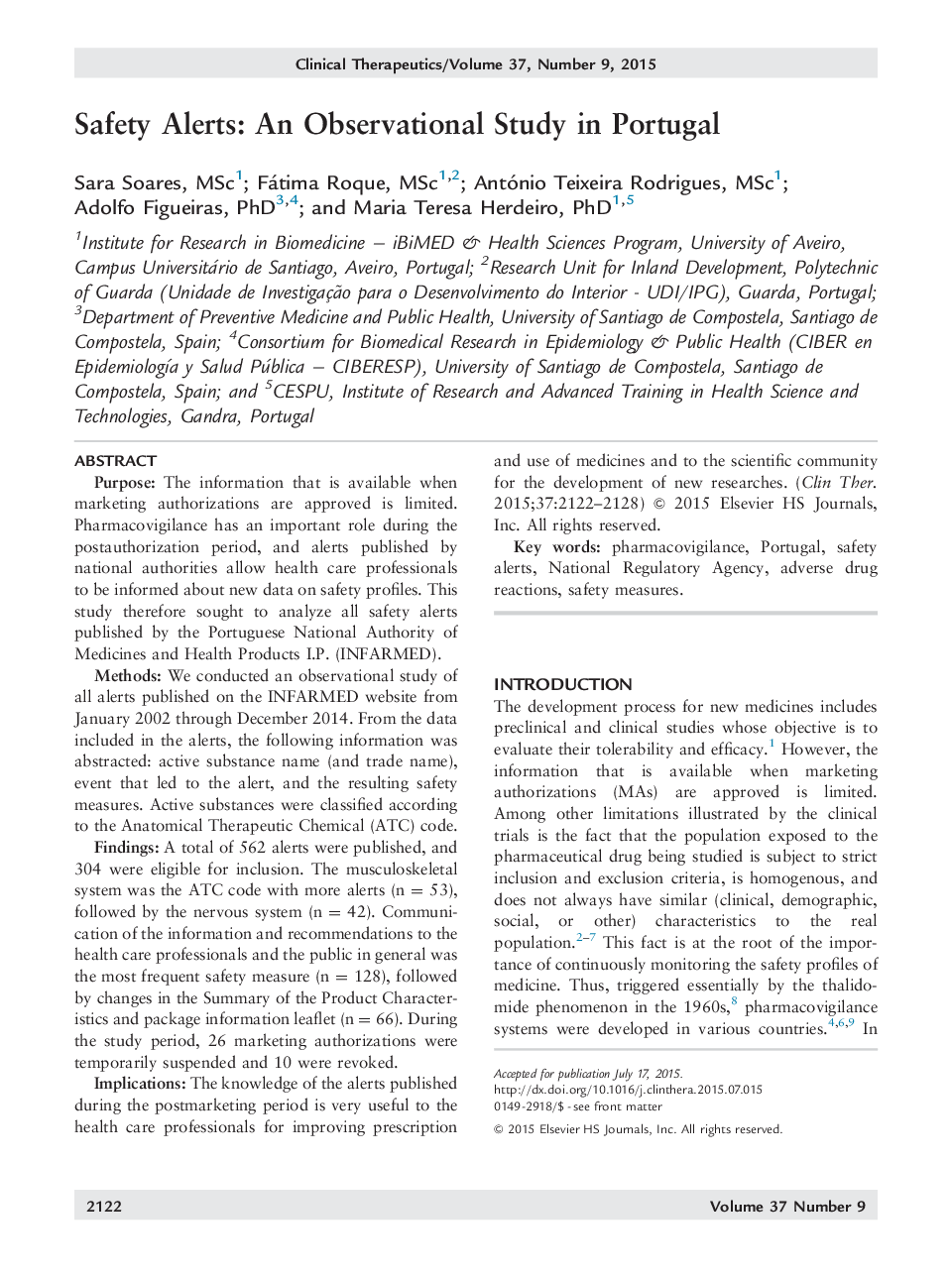 Safety Alerts: An Observational Study in Portugal