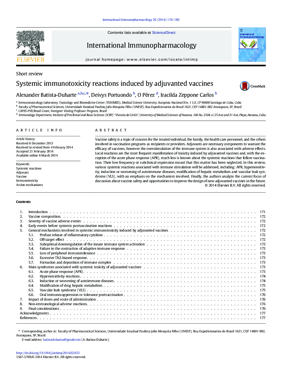 Systemic immunotoxicity reactions induced by adjuvanted vaccines