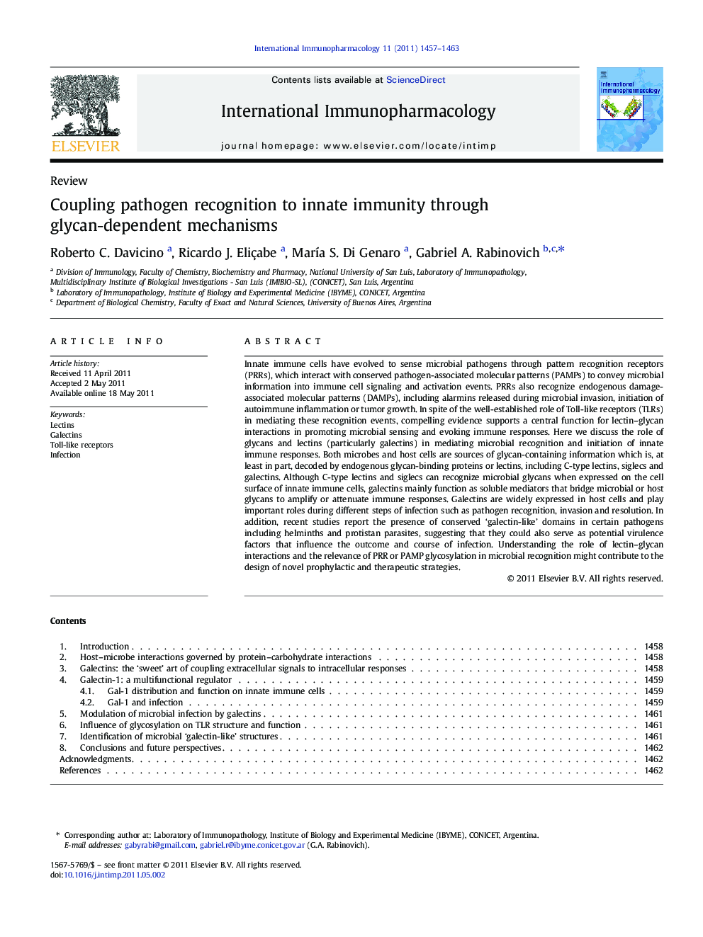 ReviewCoupling pathogen recognition to innate immunity through glycan-dependent mechanisms