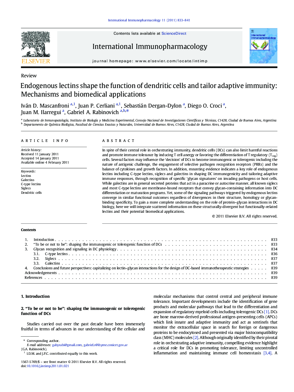 Endogenous lectins shape the function of dendritic cells and tailor adaptive immunity: Mechanisms and biomedical applications