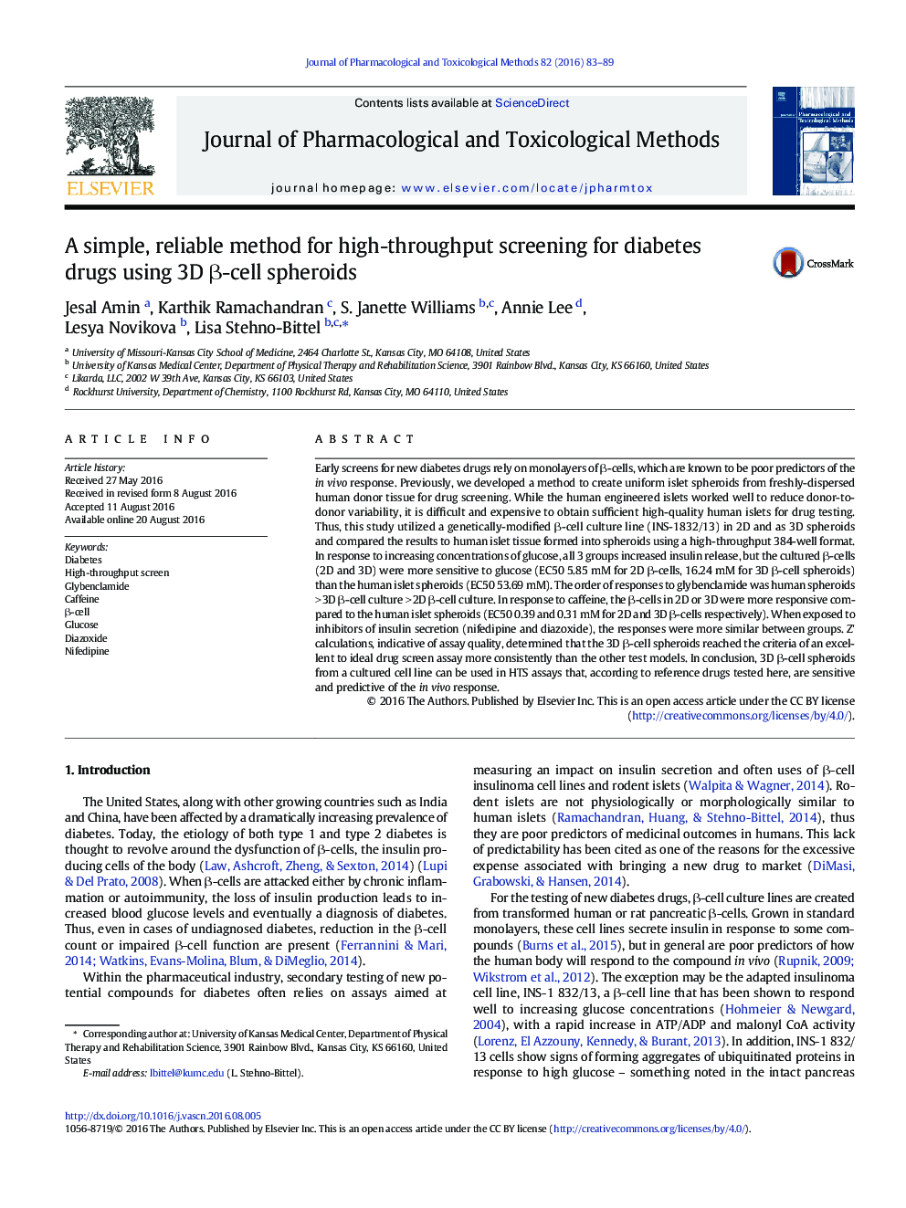 A simple, reliable method for high-throughput screening for diabetes drugs using 3D Î²-cell spheroids