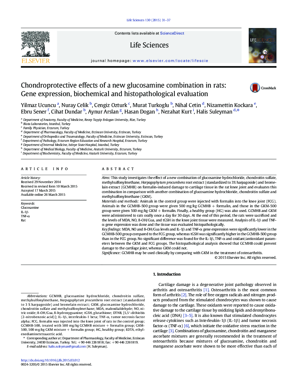 اثرات کلسترول محافظتی یک ترکیب گلوکزامین جدید در موش صحرایی: بیان ژن، ارزیابی بیوشیمیایی و هیستوپاتولوژیک 