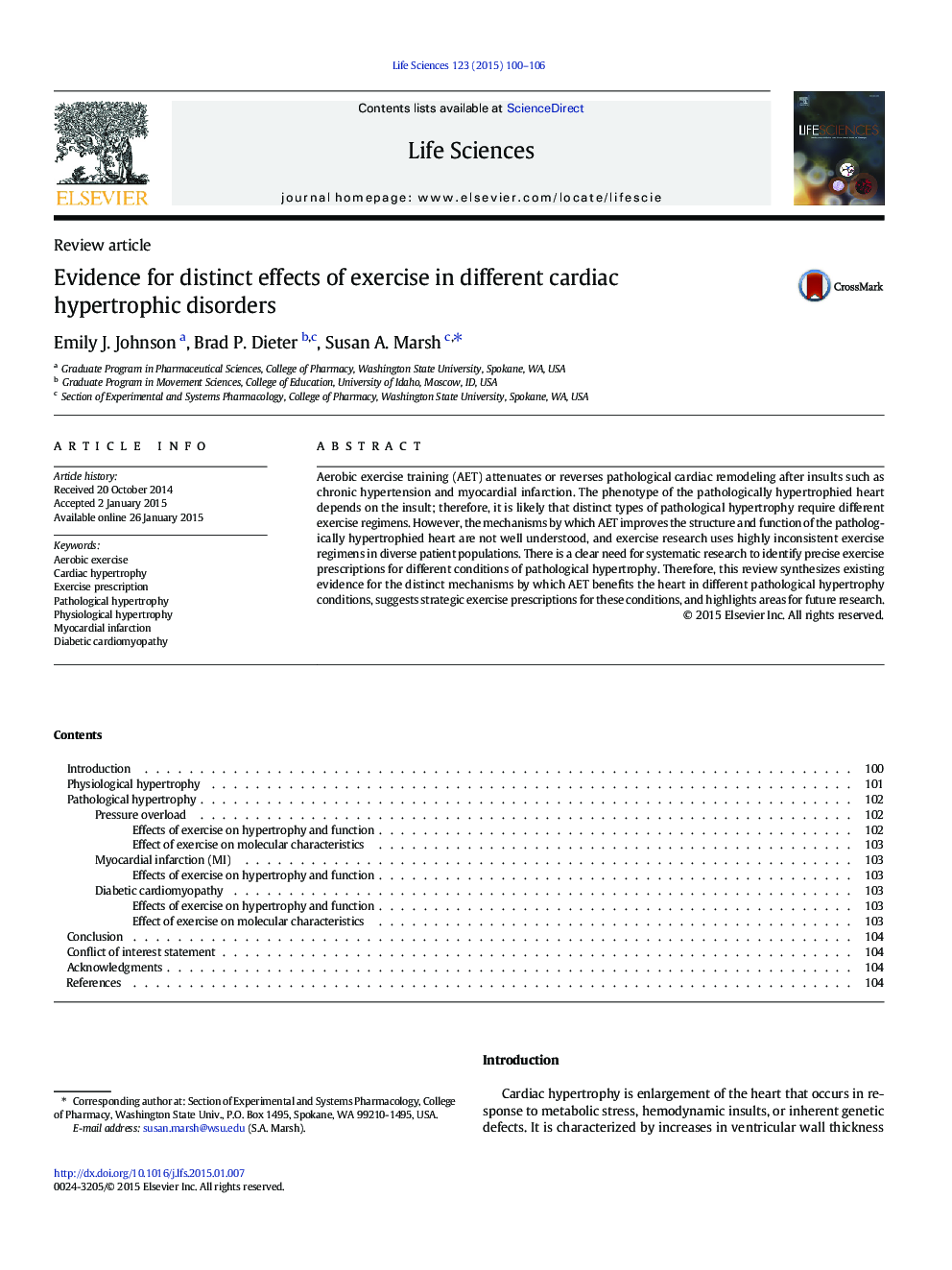 Review articleEvidence for distinct effects of exercise in different cardiac hypertrophic disorders