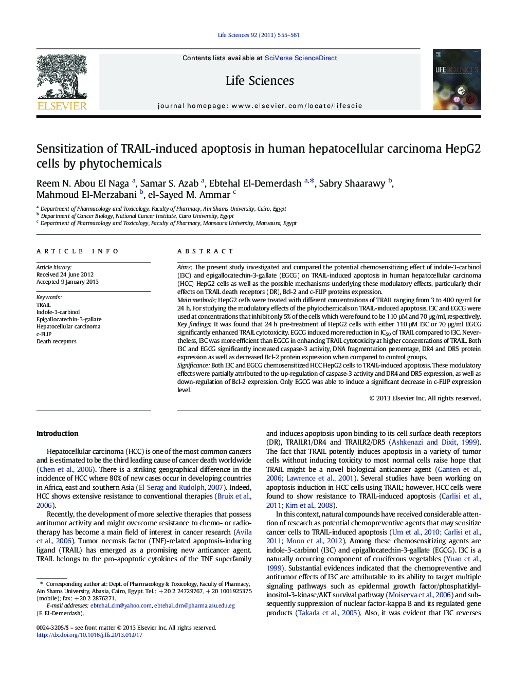 Sensitization of TRAIL-induced apoptosis in human hepatocellular carcinoma HepG2 cells by phytochemicals