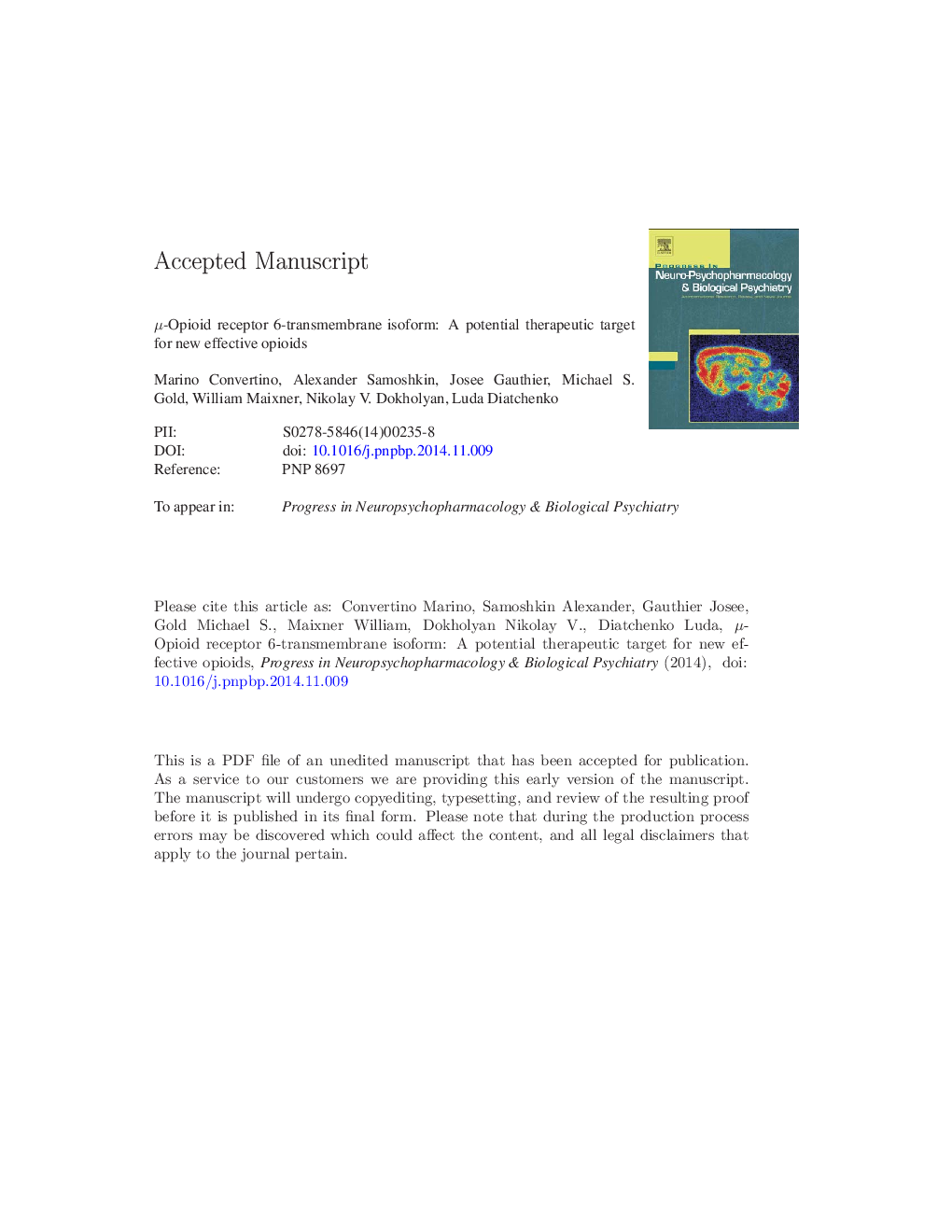 Î¼-Opioid receptor 6-transmembrane isoform: A potential therapeutic target for new effective opioids