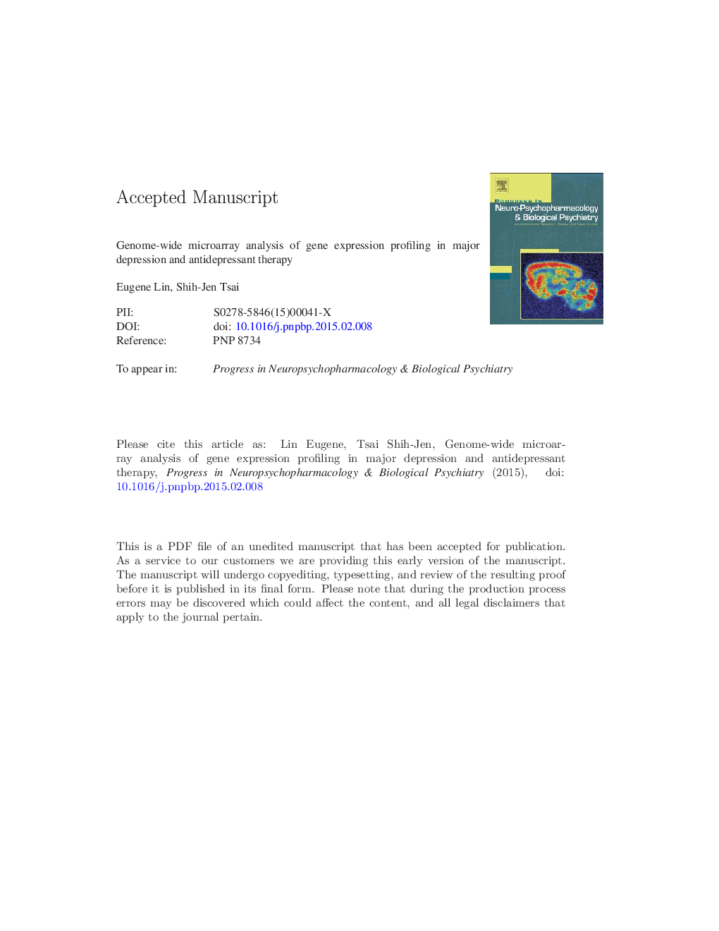 Genome-wide microarray analysis of gene expression profiling in major depression and antidepressant therapy