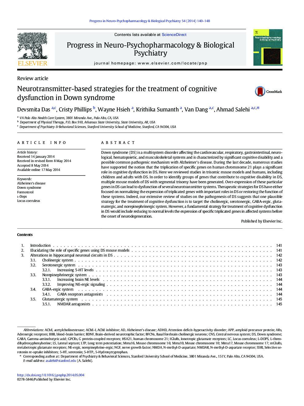 Neurotransmitter-based strategies for the treatment of cognitive dysfunction in Down syndrome
