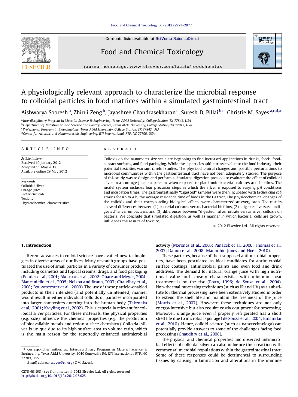 A physiologically relevant approach to characterize the microbial response to colloidal particles in food matrices within a simulated gastrointestinal tract