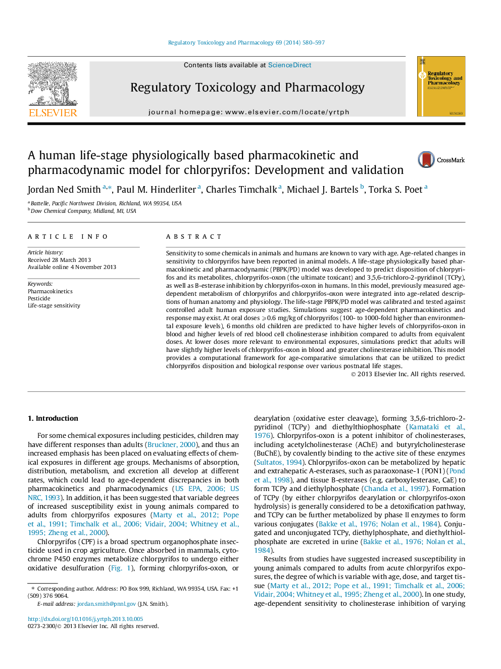 یک مدل فارماکوکینتیک و فارماکودینامیک مبتنی بر فیزیولوژیک مبتنی بر انسان برای کلروفیفیف: توسعه و اعتبار سنجی 
