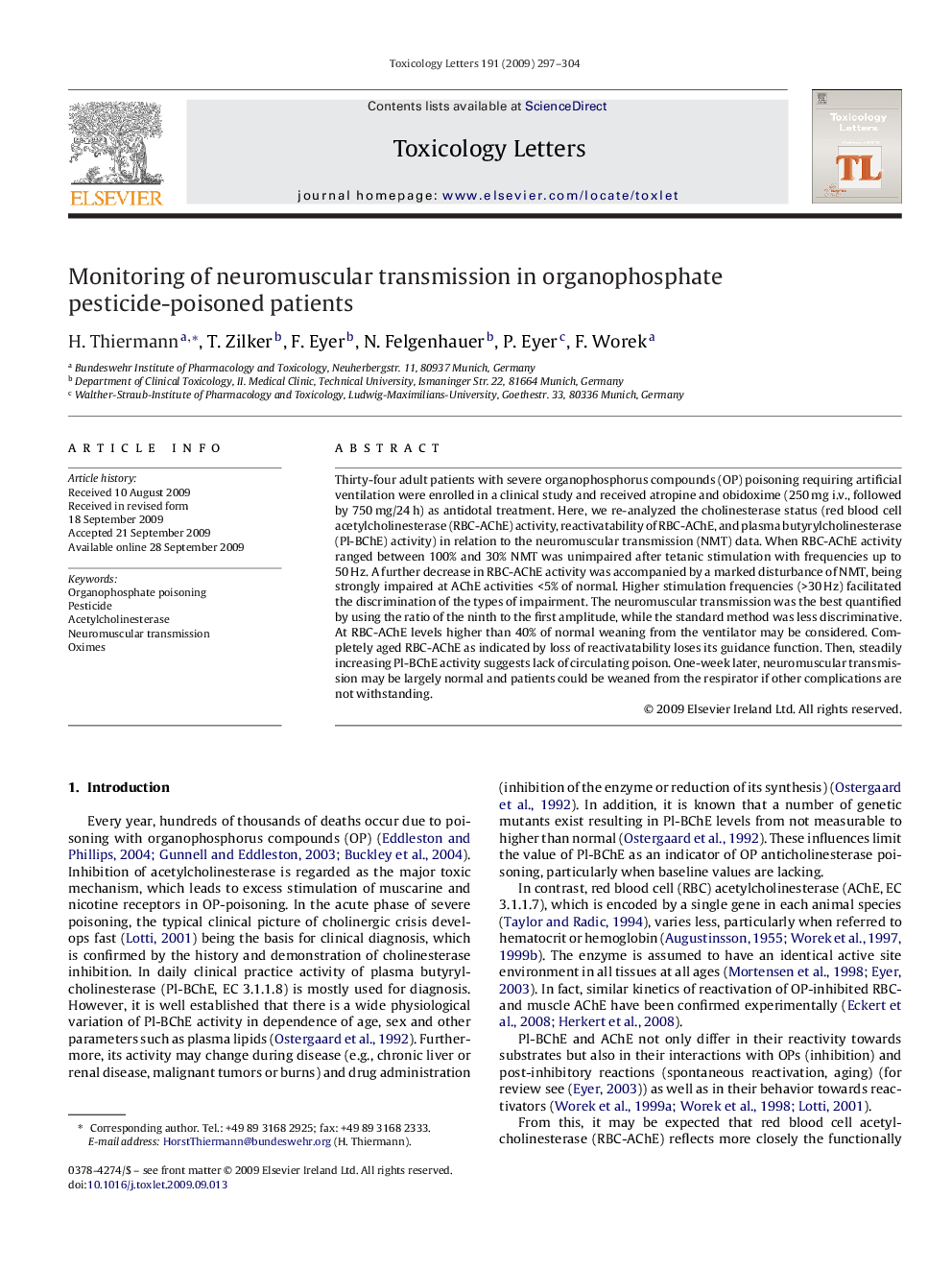 Monitoring of neuromuscular transmission in organophosphate pesticide-poisoned patients