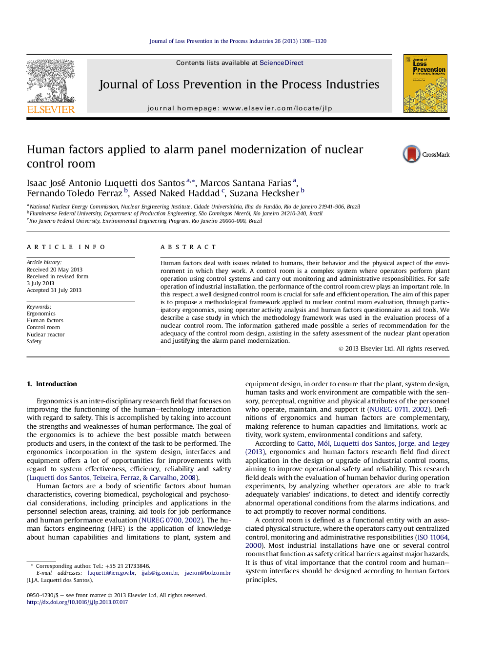 Human factors applied to alarm panel modernization of nuclear control room