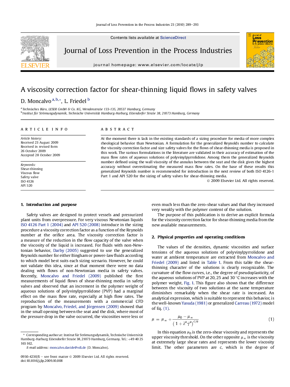 A viscosity correction factor for shear-thinning liquid flows in safety valves