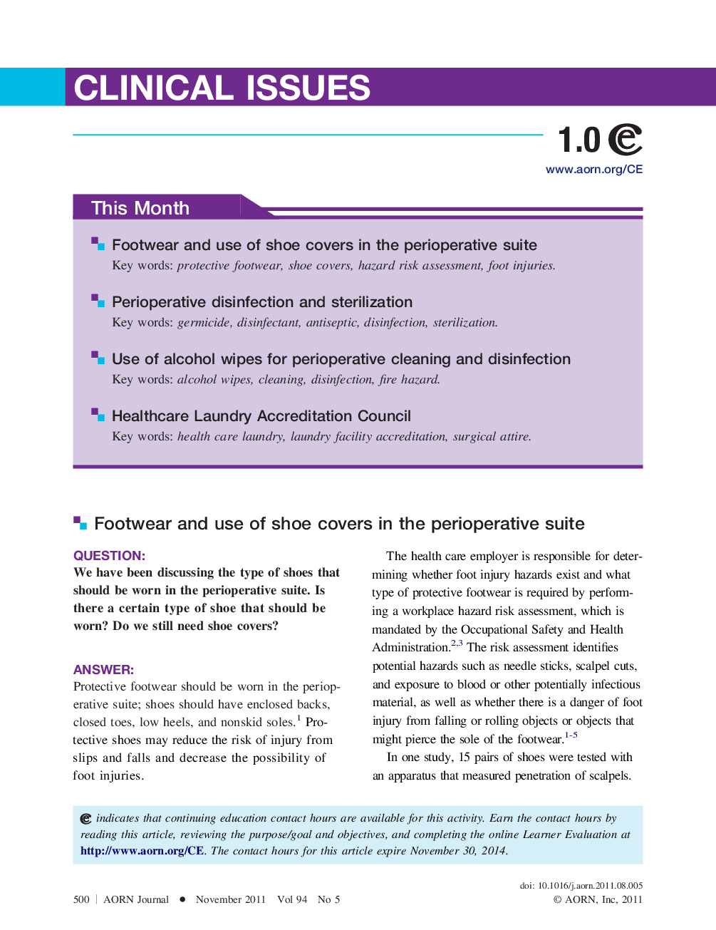 ColumnClinical issueClinical Issues-November 2011