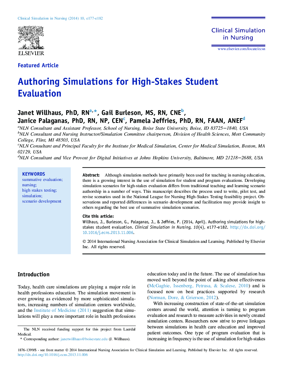 Authoring Simulations for High-Stakes Student Evaluation