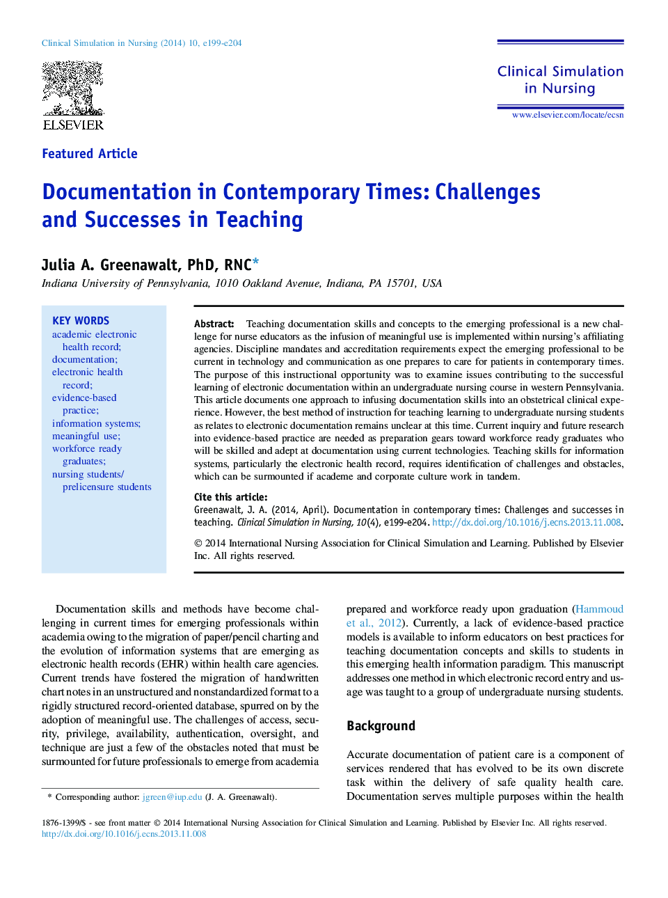 Documentation in Contemporary Times: Challenges and Successes in Teaching