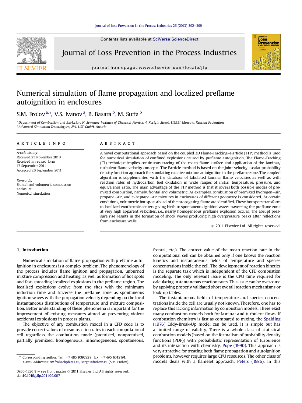 Numerical simulation of flame propagation and localized preflame autoignition in enclosures