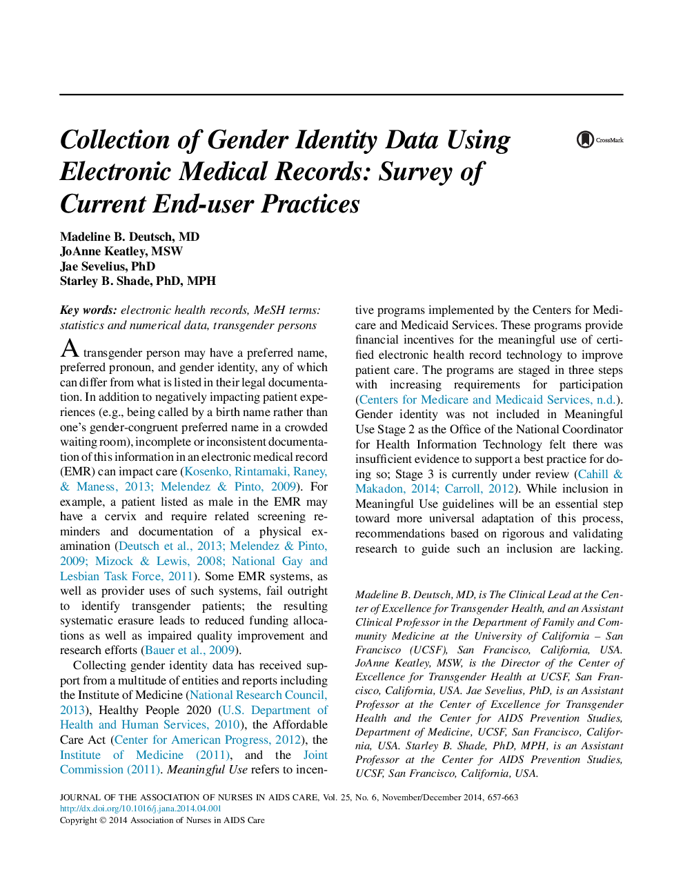 Collection of Gender Identity Data Using Electronic Medical Records: Survey of Current End-user Practices