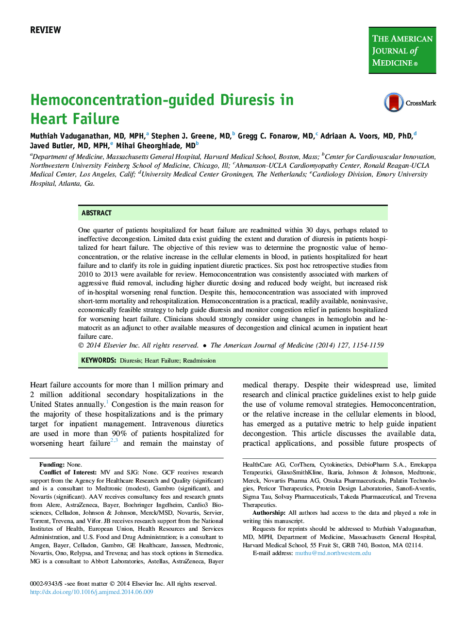 Hemoconcentration-guided Diuresis in HeartÂ Failure