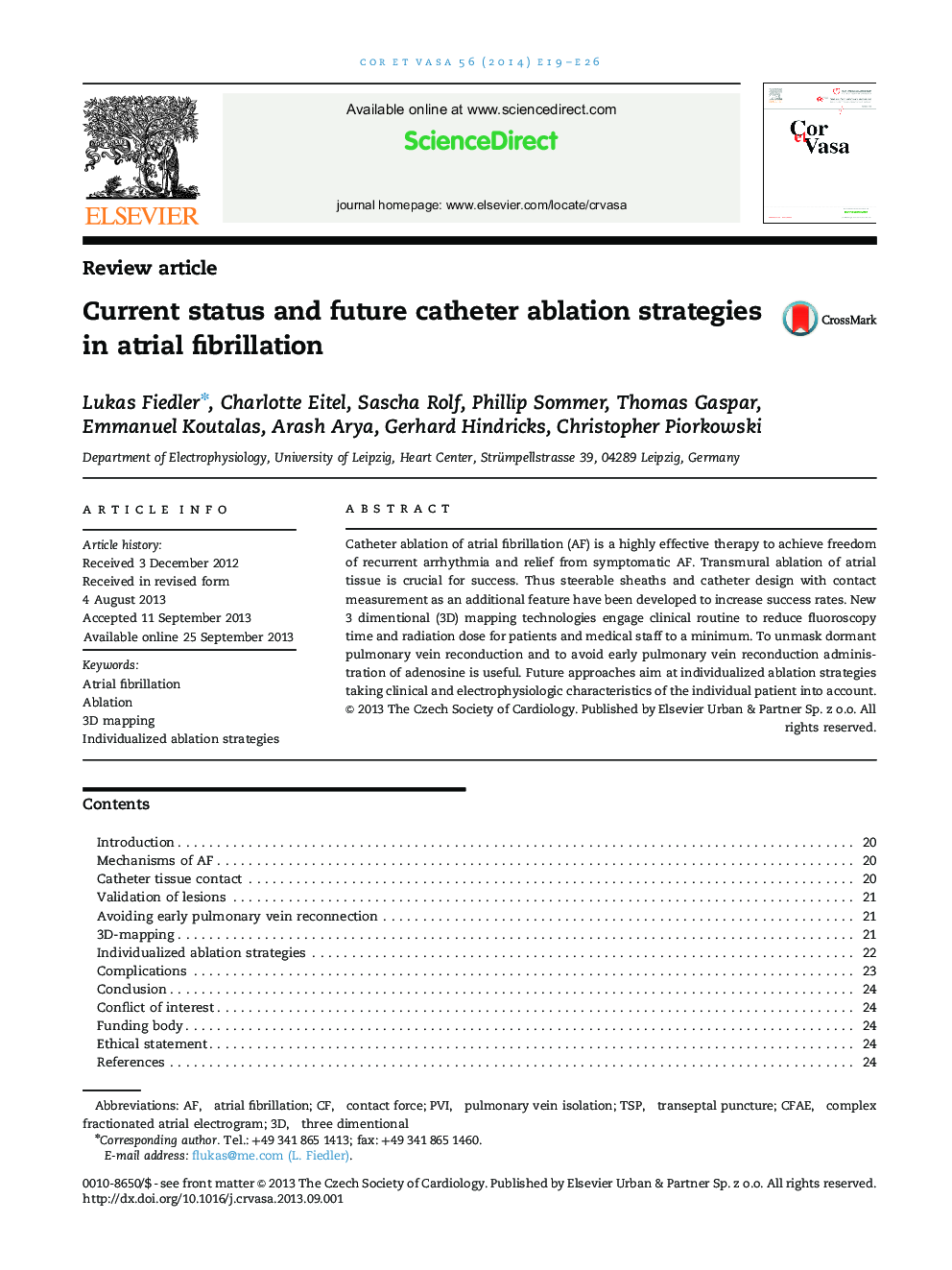 Current status and future catheter ablation strategies in atrial fibrillation