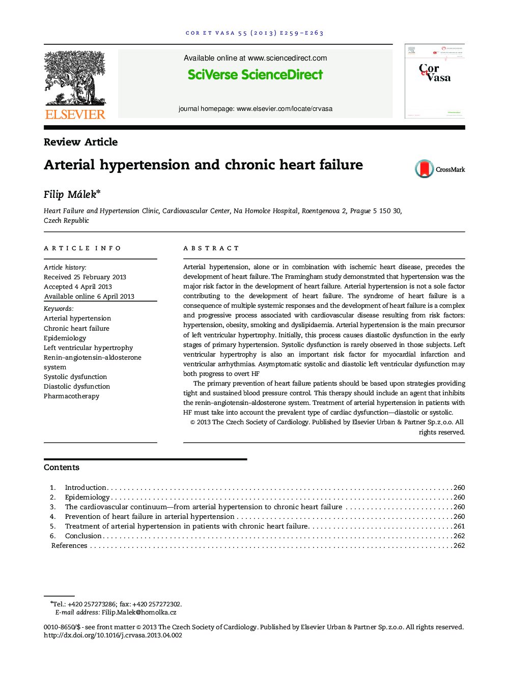 Review ArticleArterial hypertension and chronic heart failure