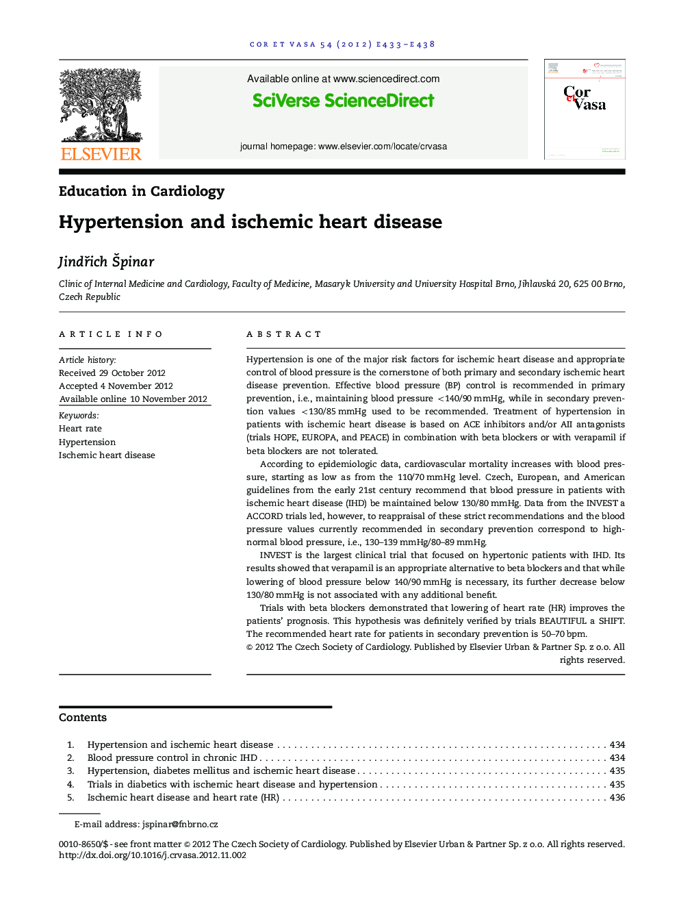 Hypertension and ischemic heart disease