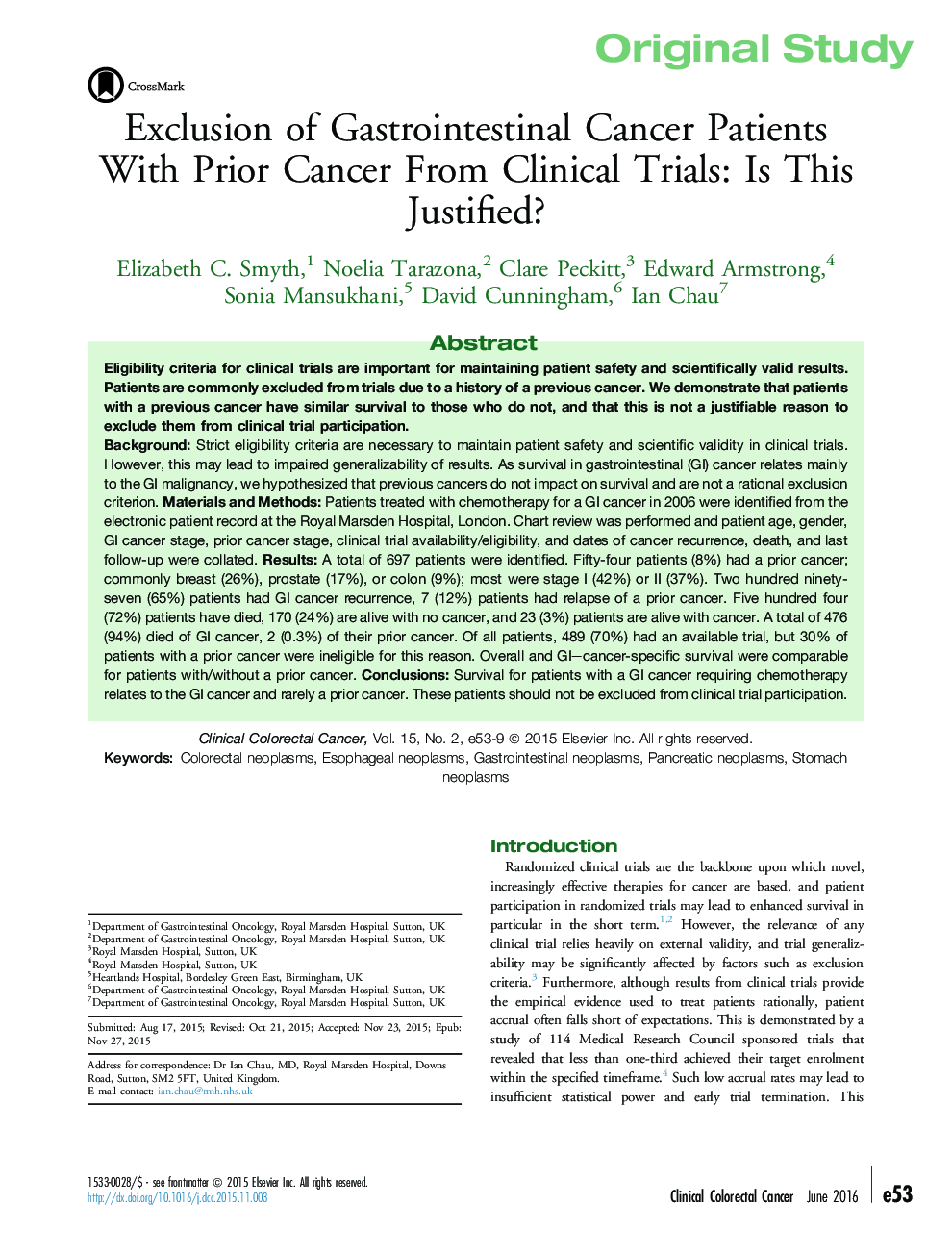 مطالعه اصلی در مورد سرطانهای سرطان معده با سرطان پیش از آزمایشات بالینی: آیا این توجیه است؟ 