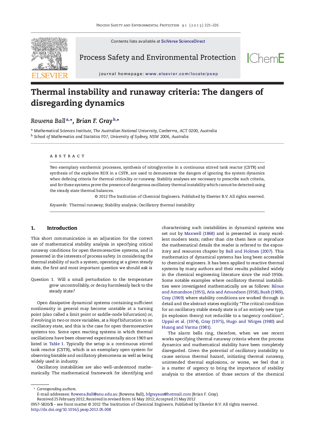 Thermal instability and runaway criteria: The dangers of disregarding dynamics