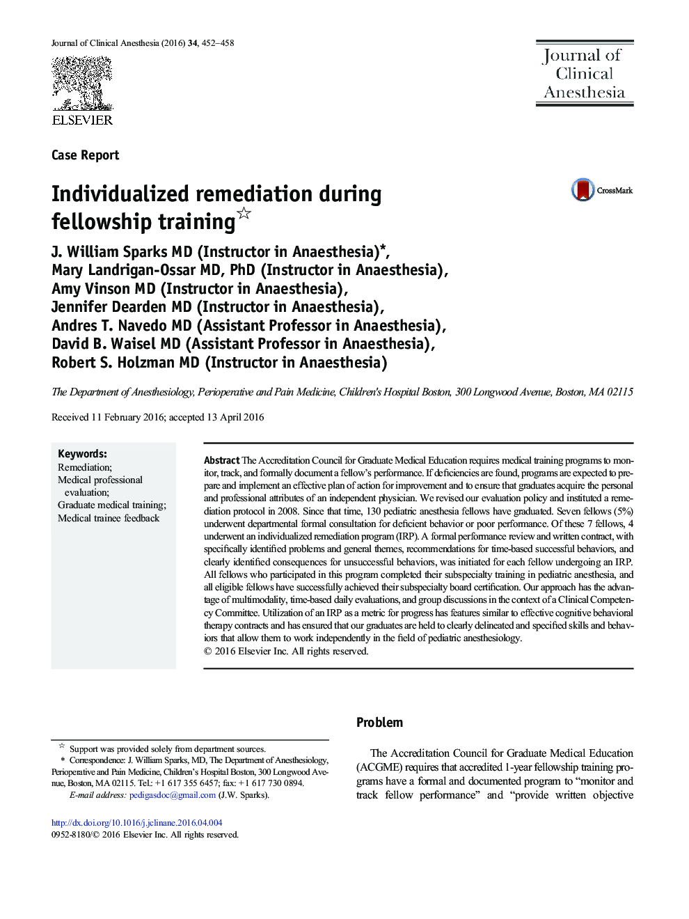 Individualized remediation during fellowship training