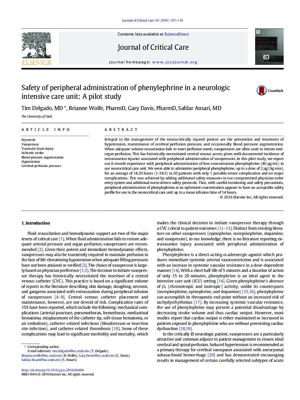 کلینیک پوپورری ایمن سازی مصرف محیطی فنیل افرین در بخش مراقبت های ویژه نورولوژیک: یک مطالعه آزمایشی 