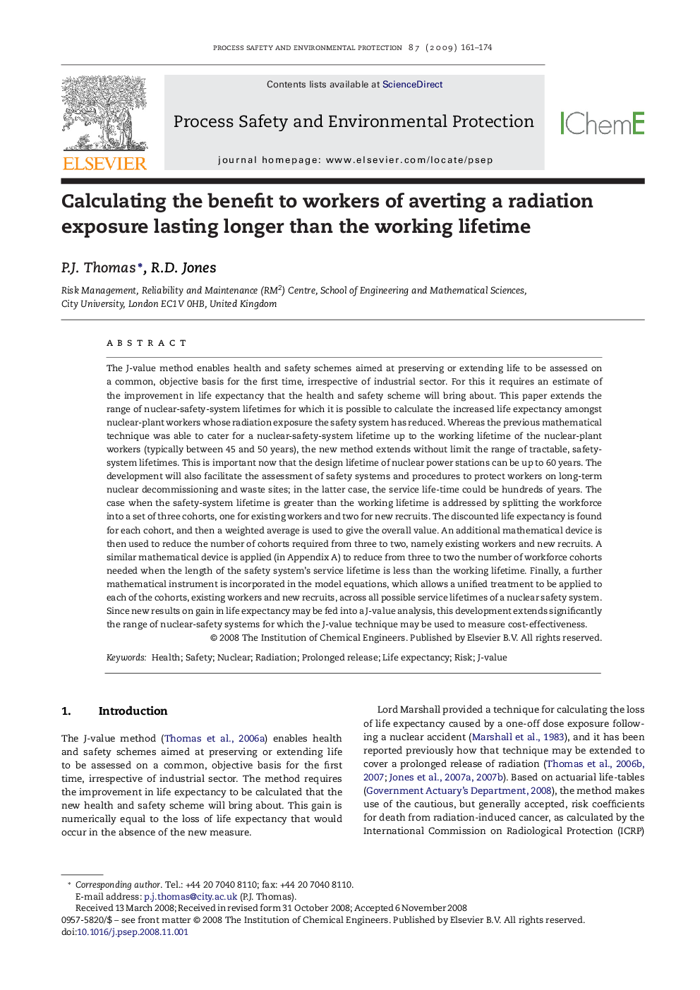 Calculating the benefit to workers of averting a radiation exposure lasting longer than the working lifetime