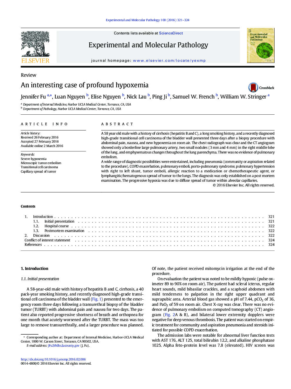 An interesting case of profound hypoxemia