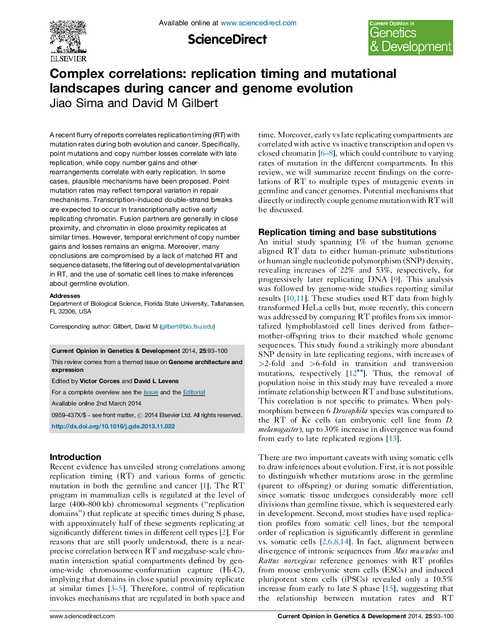 Complex correlations: replication timing and mutational landscapes during cancer and genome evolution