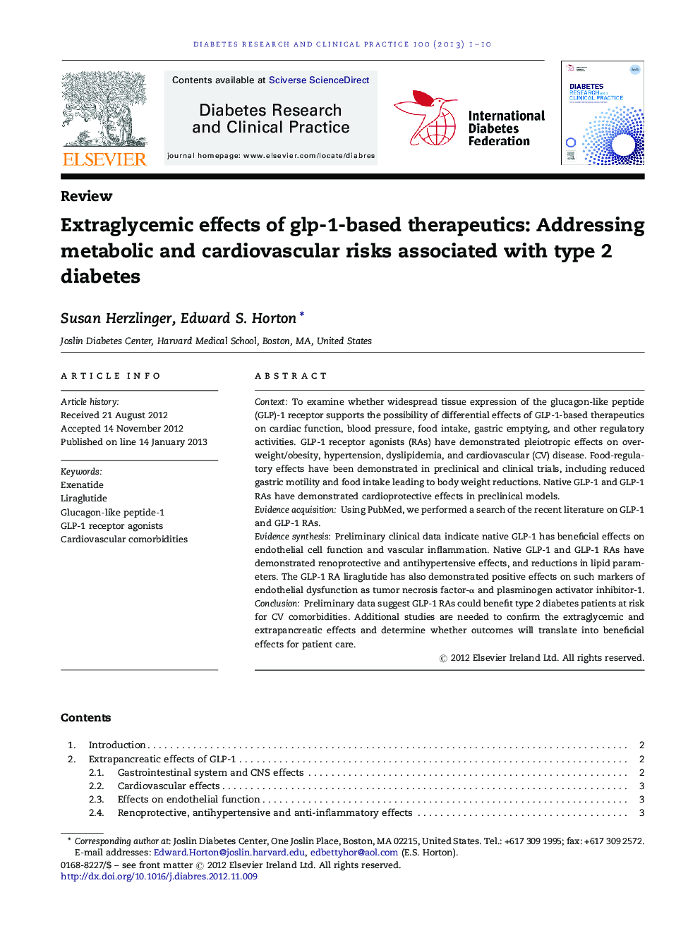 Extraglycemic effects of glp-1-based therapeutics: Addressing metabolic and cardiovascular risks associated with type 2 diabetes