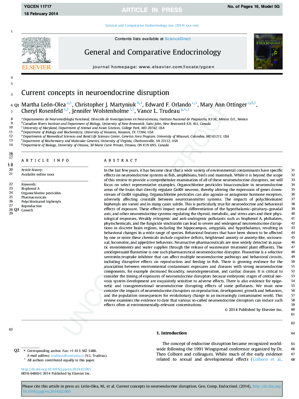 Current concepts in neuroendocrine disruption