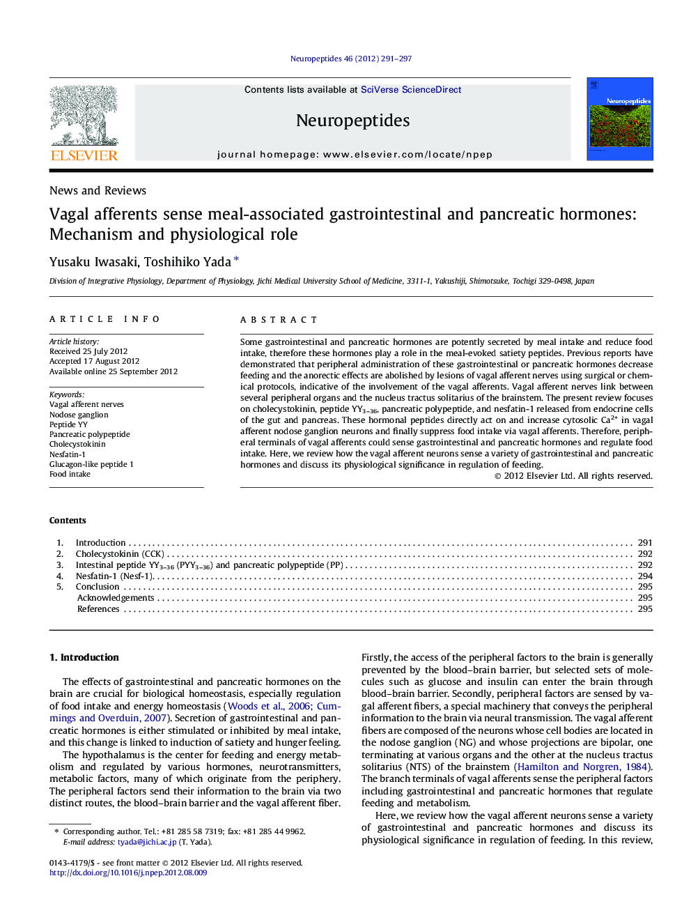 Vagal afferents sense meal-associated gastrointestinal and pancreatic hormones: Mechanism and physiological role