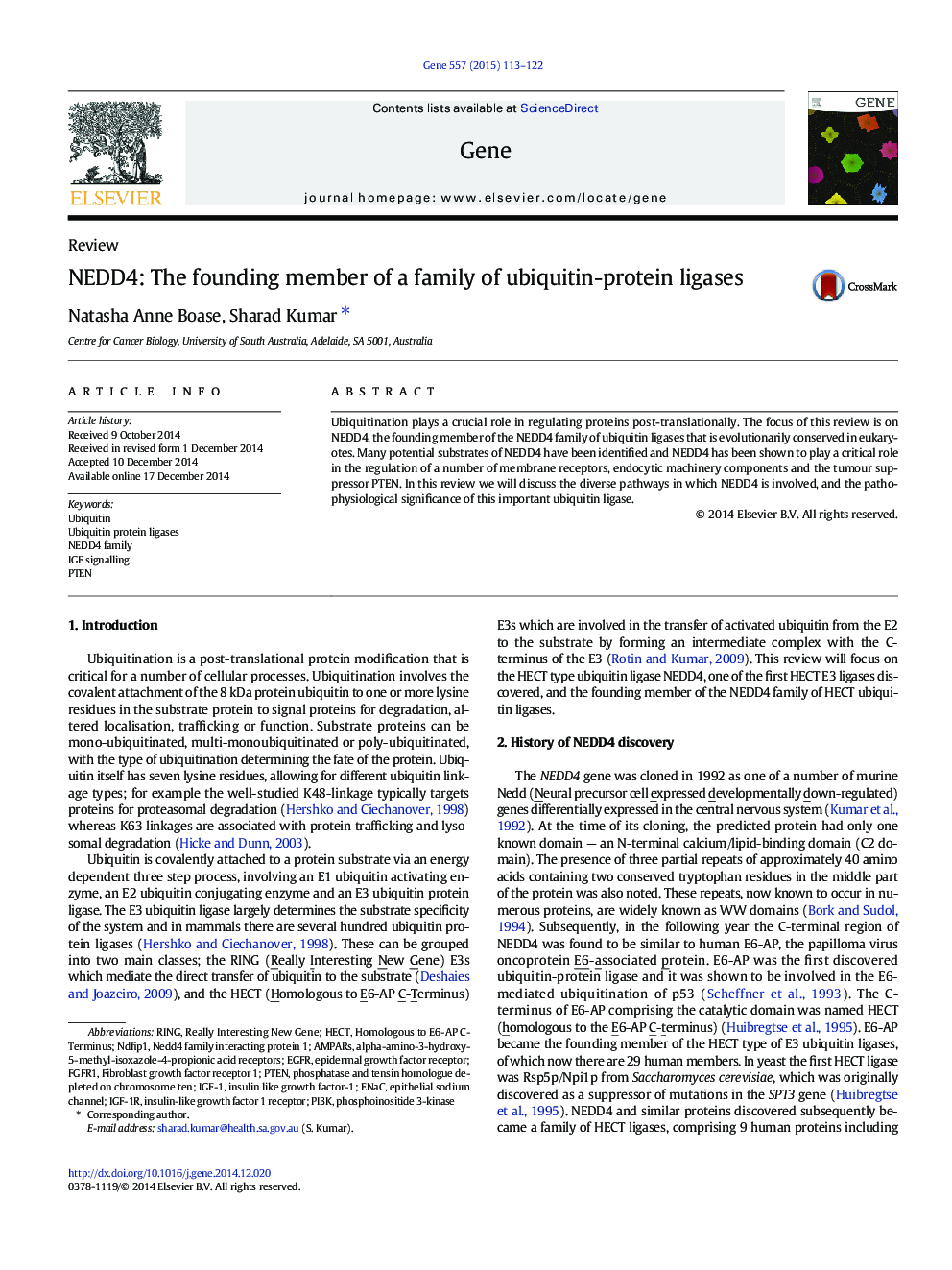 NEDD4: The founding member of a family of ubiquitin-protein ligases